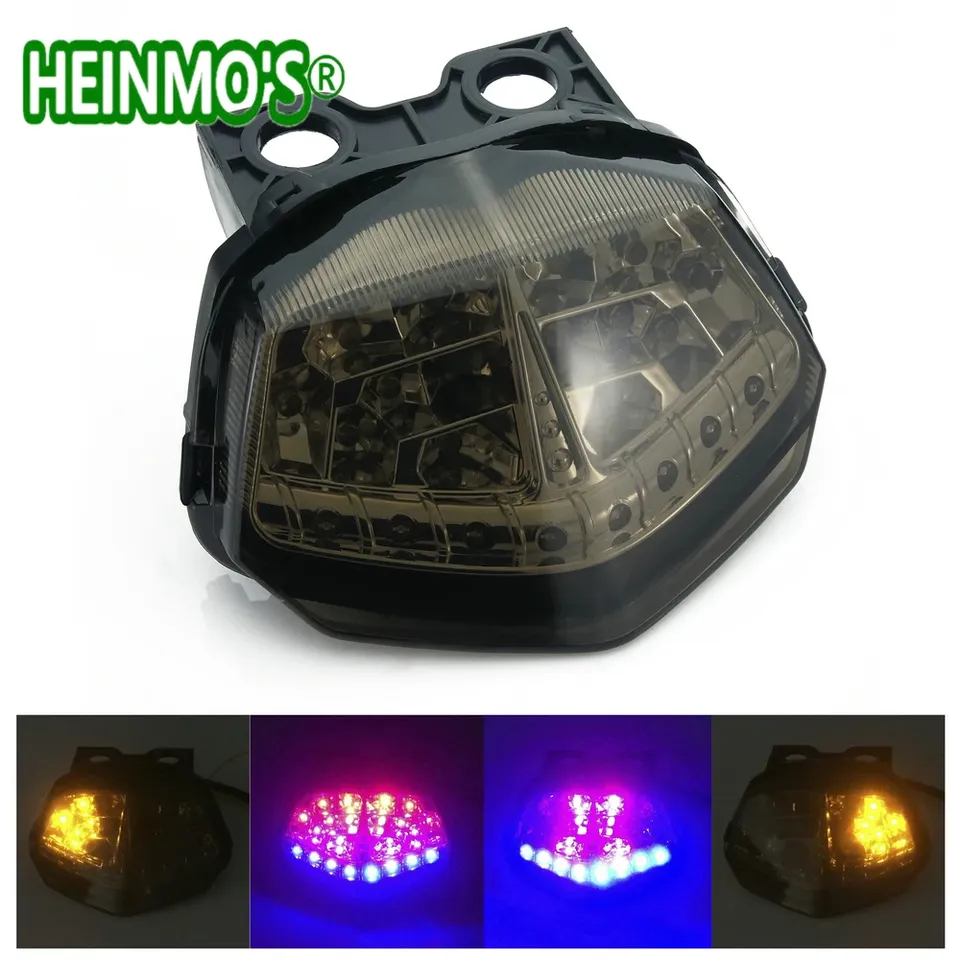 

Для Kawasaki Ninja 250 R 250R EX250 2008 2009 2010 2011 2012 Хромированный задний фонарь Тормозные указатели поворота Встроенный светодиодный фонарь