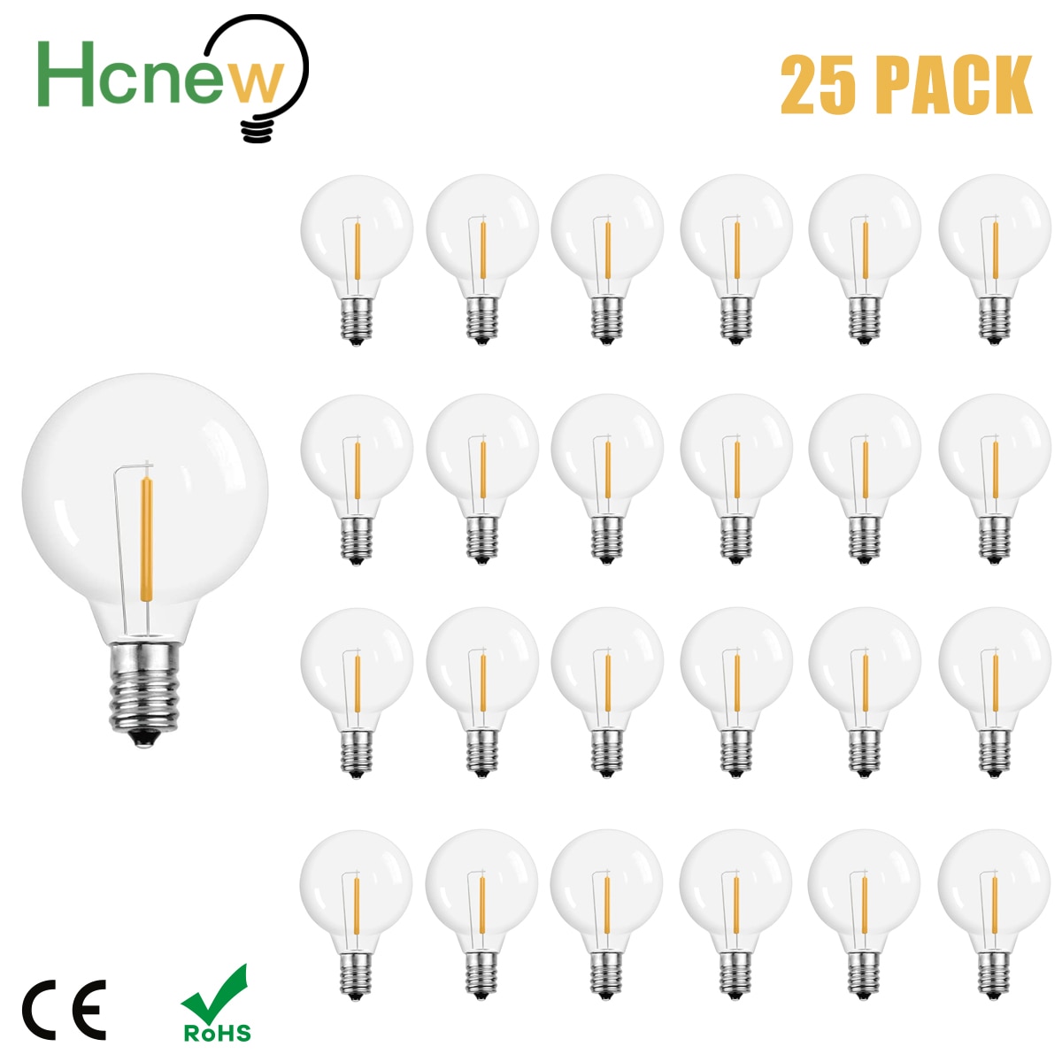 

Светодиодные лампы Hcnew G40 2200K 1W 25шт