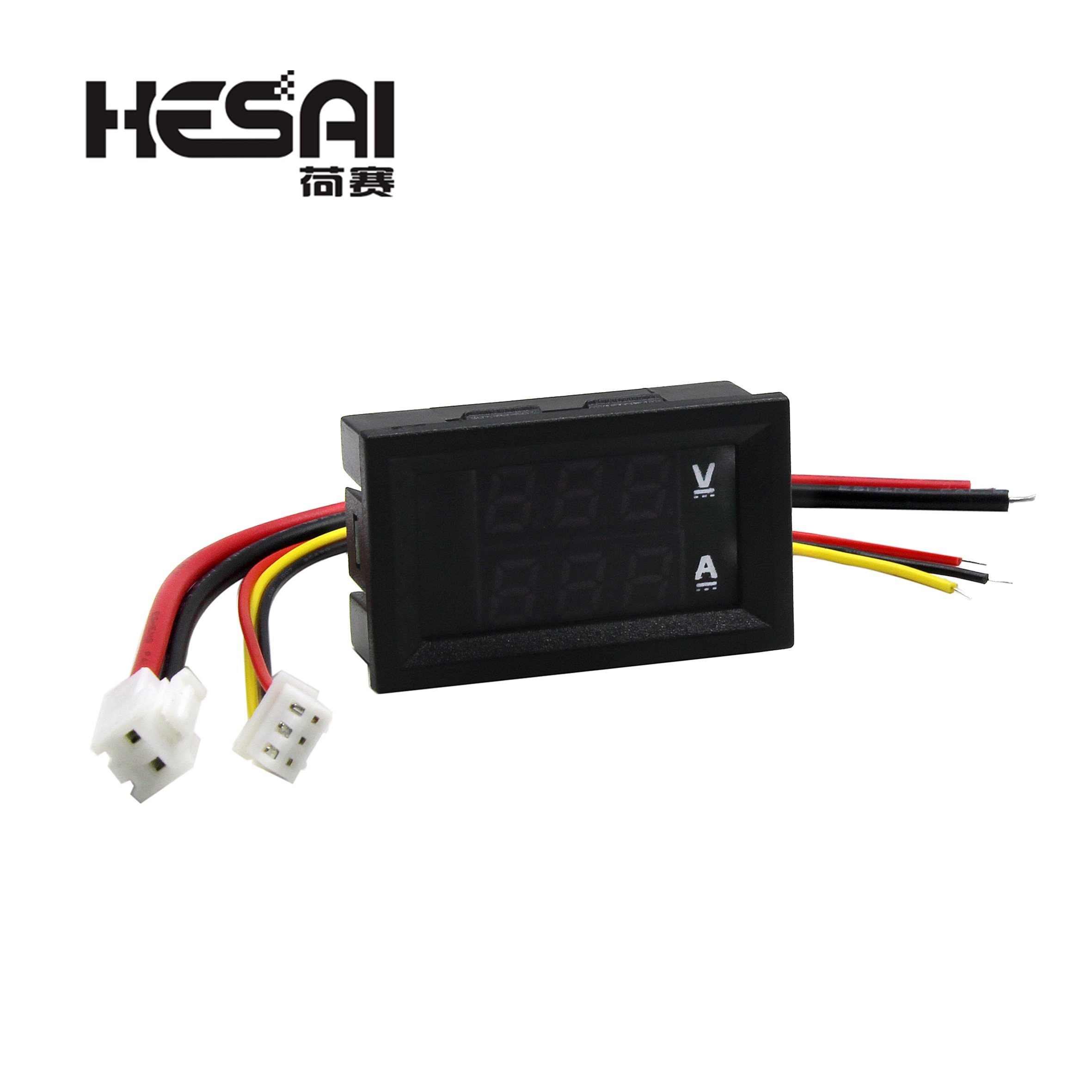 

Цифровой вольтметр амперметр HESAI DC 100V 10A синего цвета