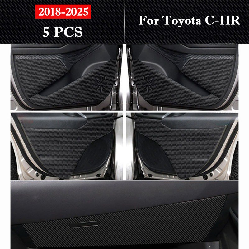 

Для Toyota C-HR CHR 2018-2024 автомобильная дверь, противоударная накладка, защитные наклейки для перчаточного ящика, устойчивая к царапинам пленка, автоаксессуары
