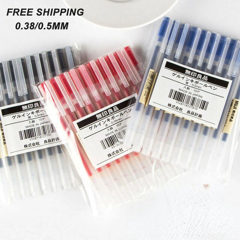 

Гелевые ручки MUJI 0,38/0,5 мм черный/синий/красный