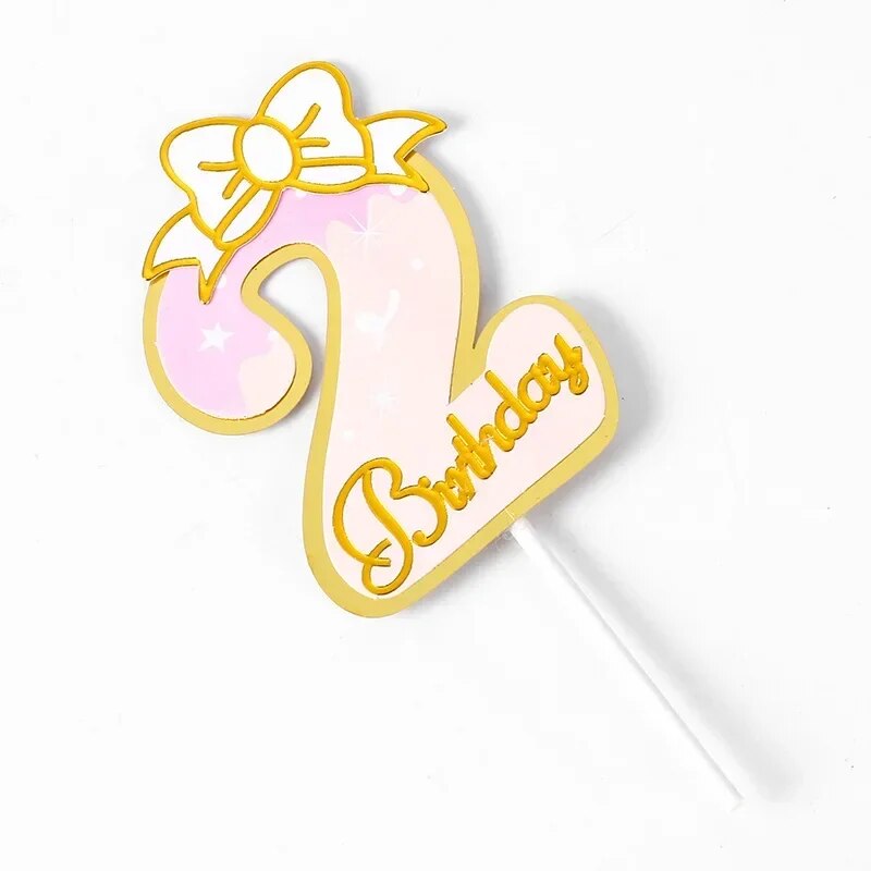 

MOONBIFFY Цифровые фигурки для торта картон синие/розовые