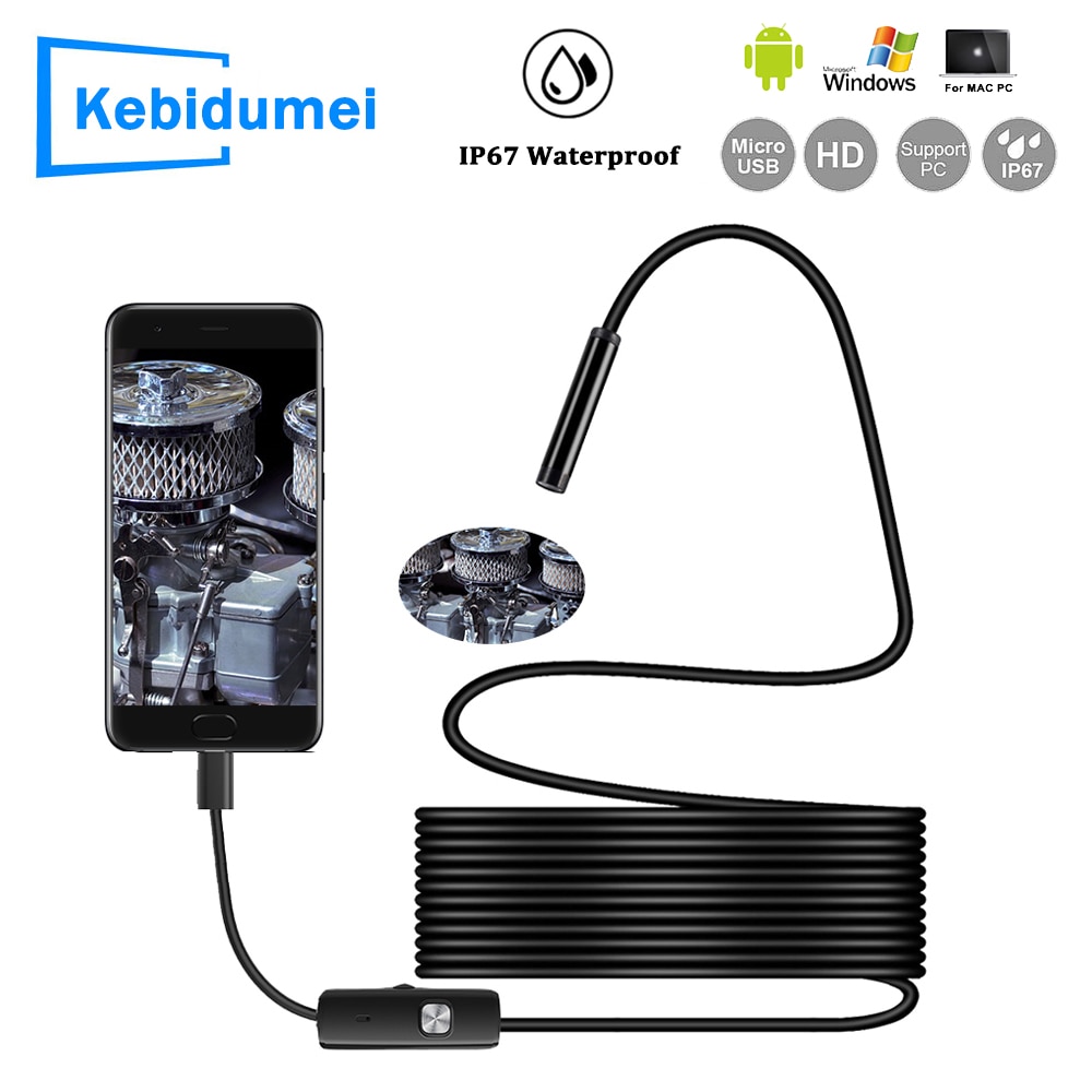

Камера-эндоскоп с Micro USB, 7 мм, IP67, 6 светодиодов