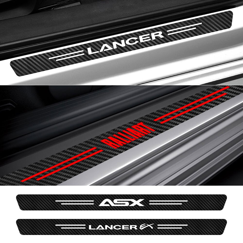 

Для Mitsubishi Ralliart Lancer EX ASX Outlander, 4 шт., Стайлинг автомобиля, подоконники, наклейки, аксессуары для защиты автомобиля