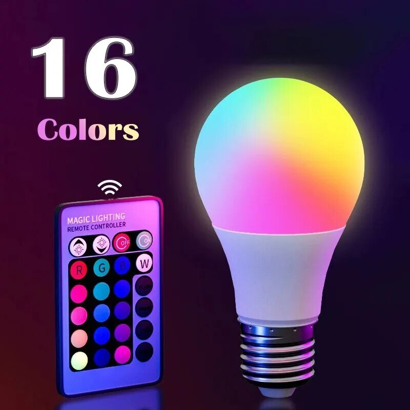 

RGB лампа E27 16 цветов