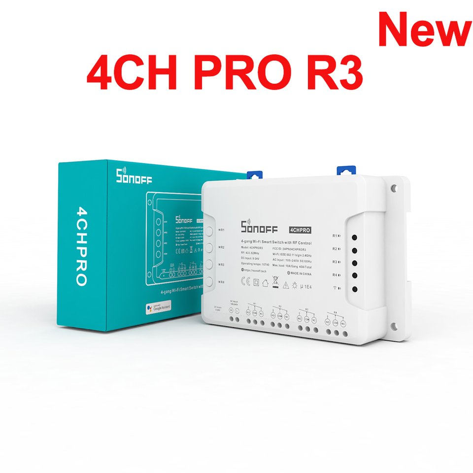

SONOFF 4-канальный интеллектуальный переключатель Wi-Fi