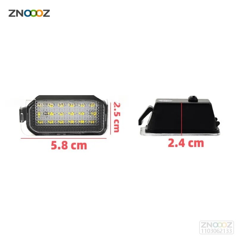 

2 шт. светодиодные лампы номерного знака для Ford Jaguar XJ XF Fiesta Focus S-MAX Grand C max Mondeo Kuga Galaxy Ecosport Canbus
