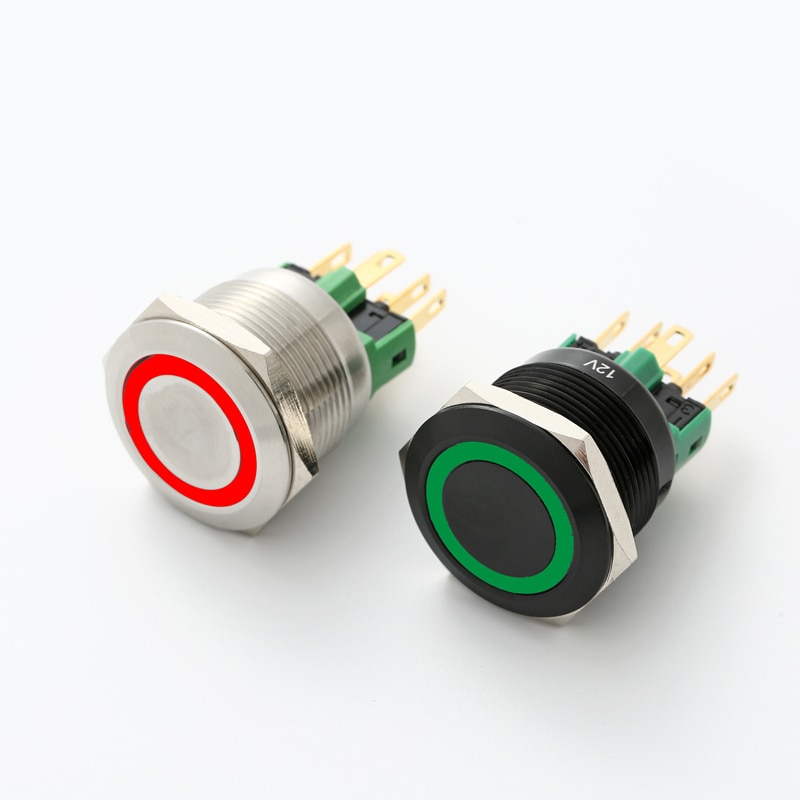 

ELEWIND 22 мм кольцо освещенное кнопочный переключатель (PM221F-11E/B/12 V/S/IP65, PM221F-11ZE/G/12V/A/IP65)