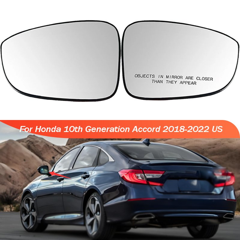 

Объектив бокового зеркала заднего вида с подогревом для Honda 10-го поколения Accord 2018 2019 2020 2021 2022, американская версия
