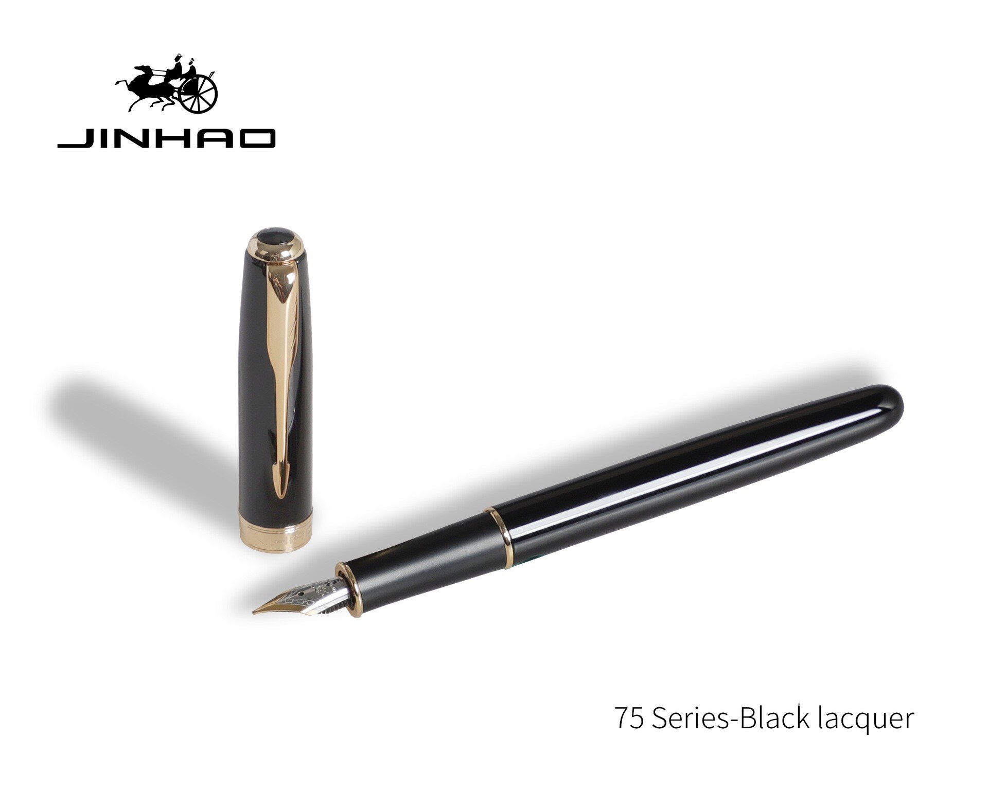 

Jinhao 75 металлическая перьевая ручка черная красная