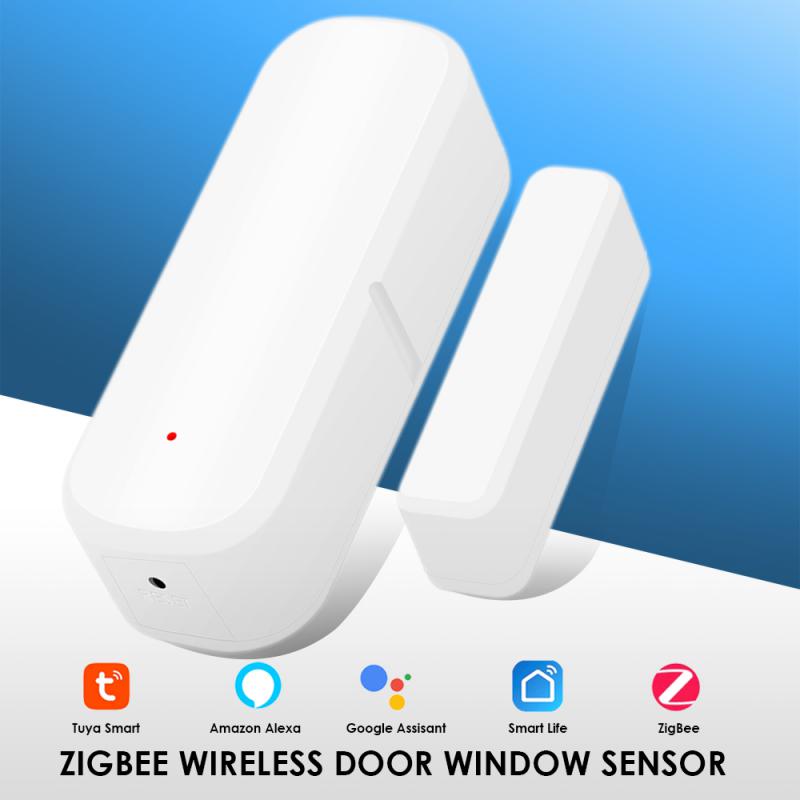 

Смарт-датчик двери Tuya Zigbee/Wi-Fi, детекторы открытия и закрытия окон и дверей, дистанционное управление для умного дома через Alexa Google Home Smart Life