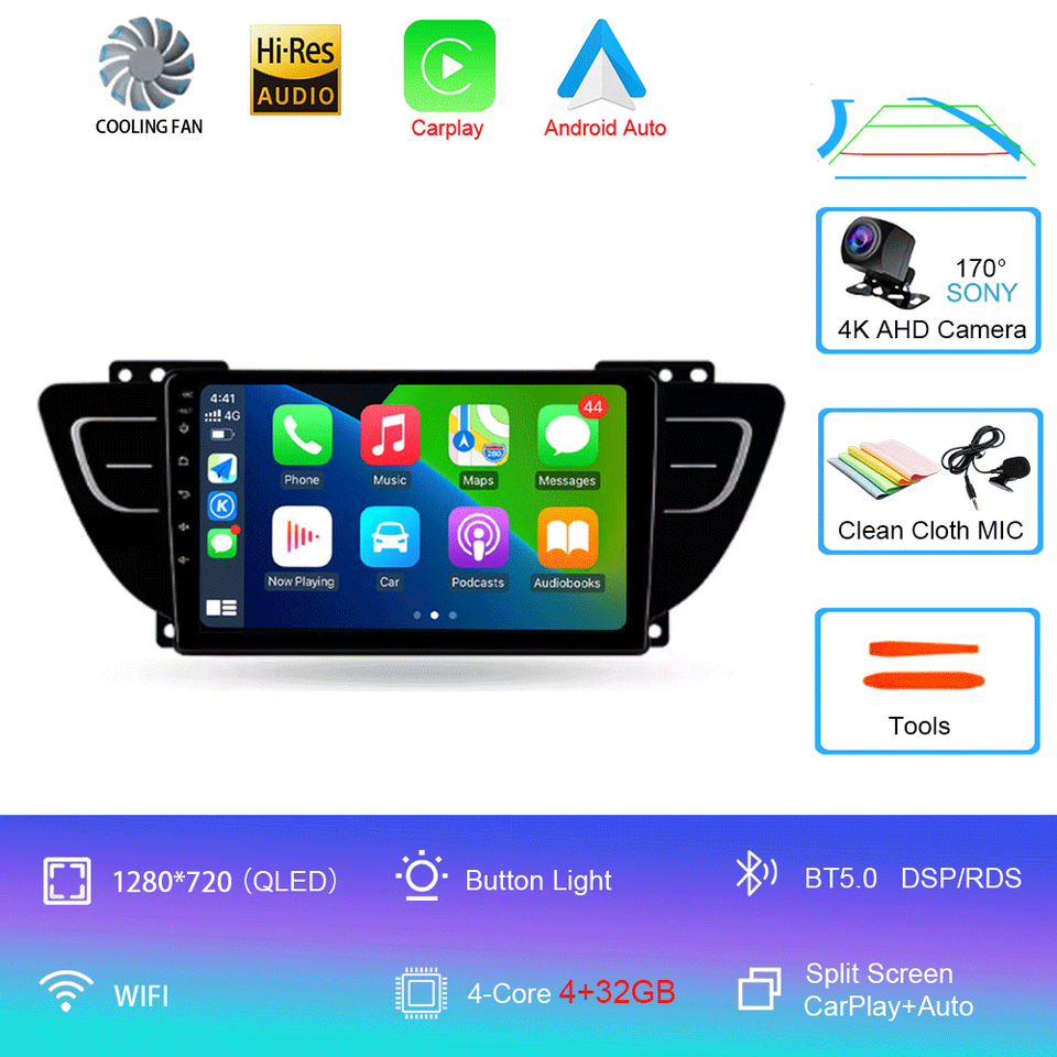 

Для Geely Atlas NL-3 2016-2020 Carplay Auto 4G + WIFI GPS Автомобильный радиоприемник Навигация Мультимедийный видеоплеер Стерео BT Android 14
