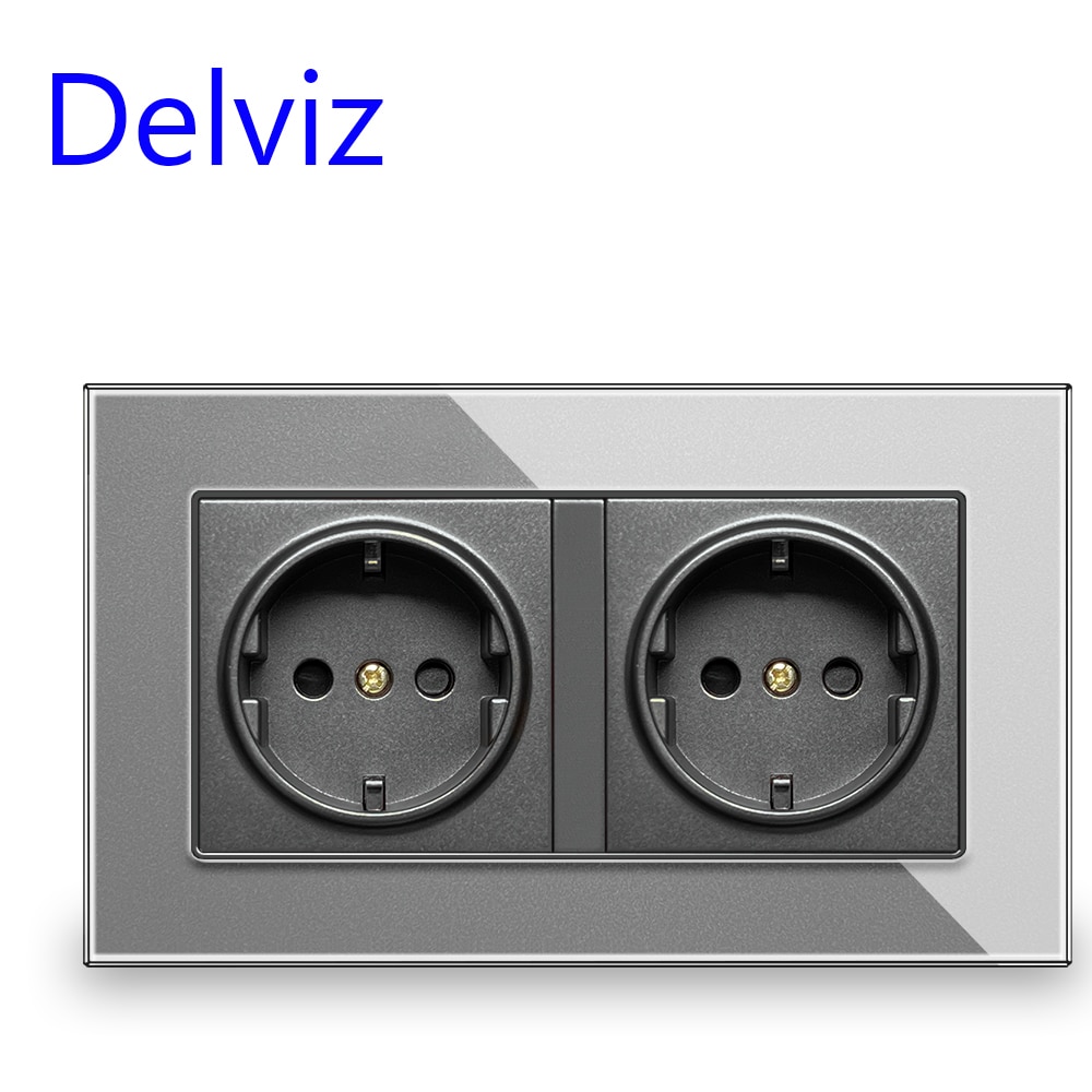 

Розетка DELVIZ с USB, серая