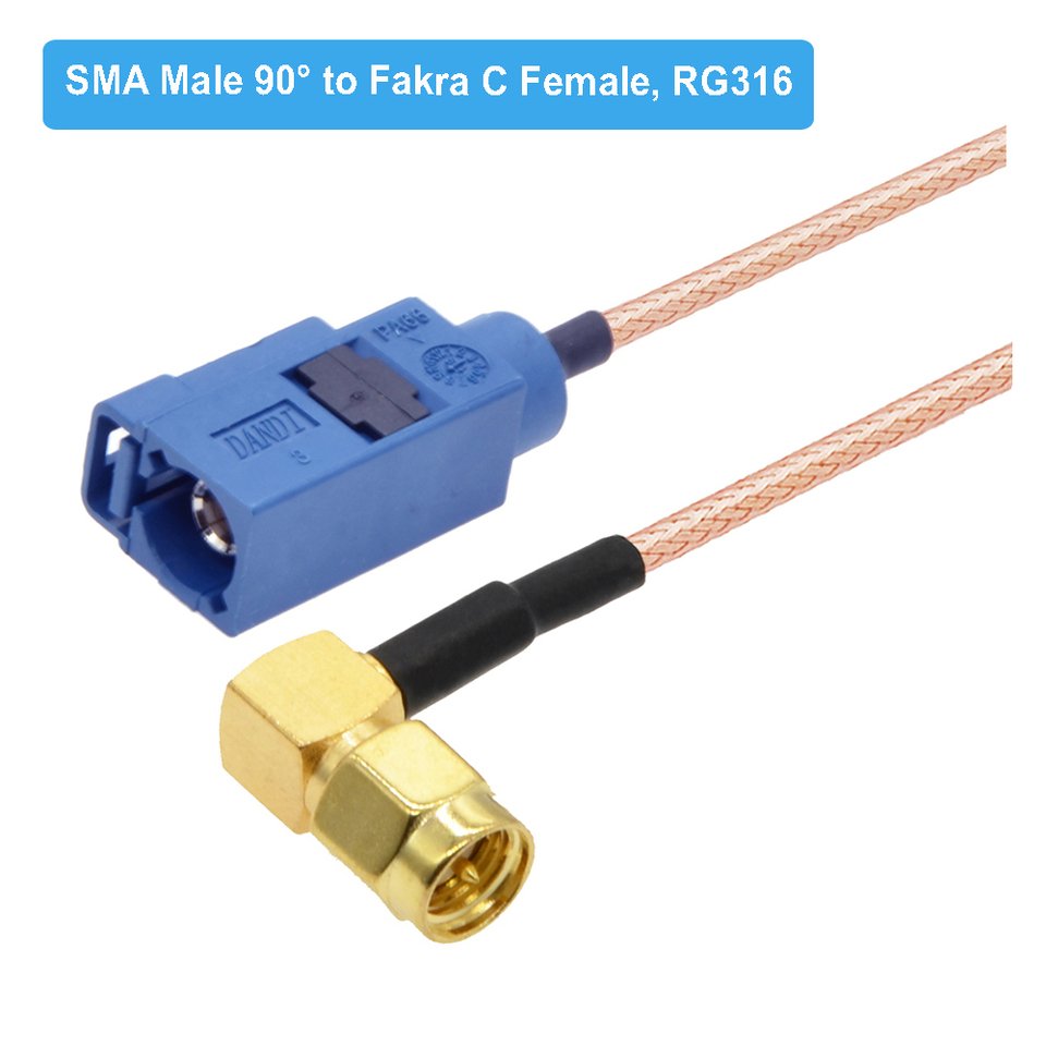 

BEVOTOP Удлинительный кабель Fakra C/SMA 15см синего цвета