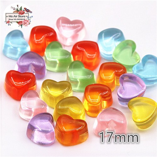 

Миниатюрные прозрачные сердечки из канифоли Ywbeads 20 шт