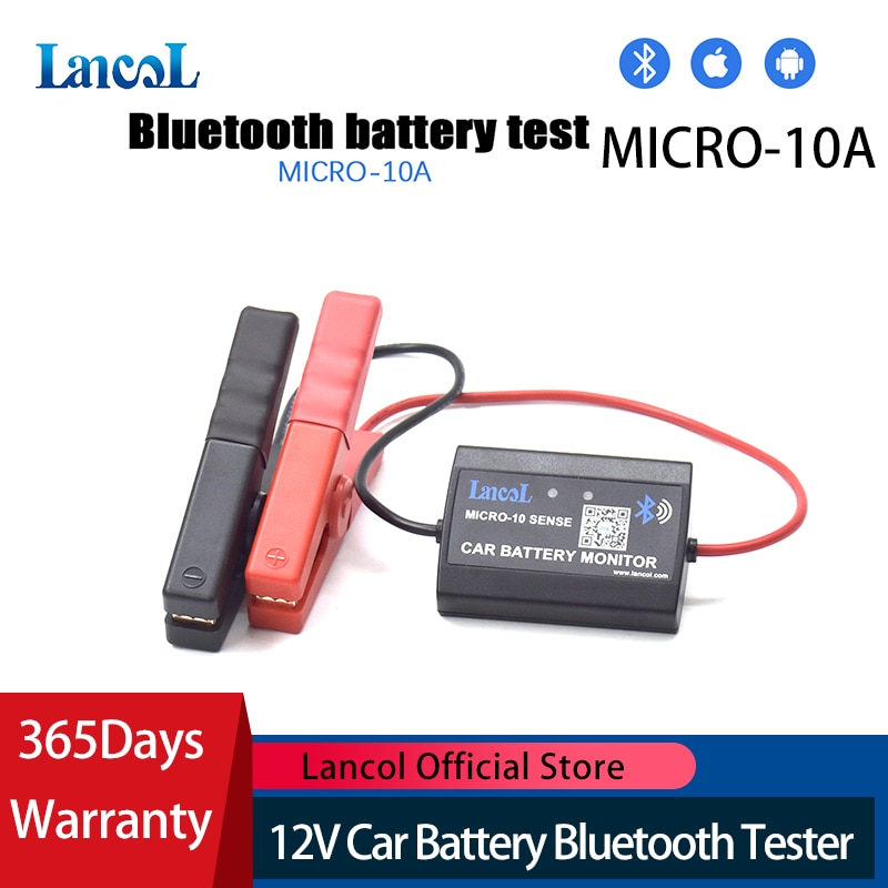 

Диагностический прибор Lancol M-10 Bluetooth 4,0, 12 В, цифровой анализатор состояния аккумулятора для Android и IOS