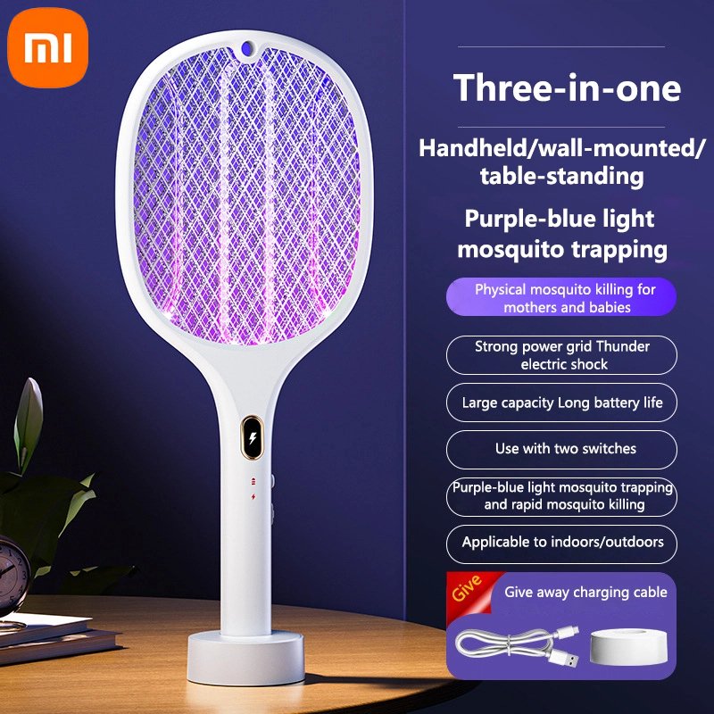 

Xiaomi электрическая мухобойка портативная портативная USB-зарядка мухобойка электрический шок трехслойная сетчатая лампа домашние инструменты