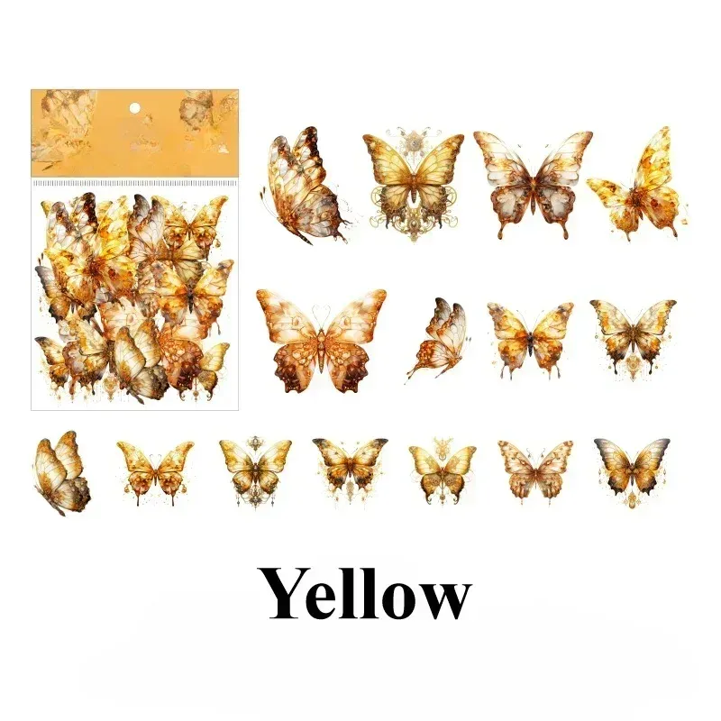 

30Pcs/pack Retro Butterfly Stickers Decorative Hand Account Scrapbooking Material Label Diy Diary Album Stickers