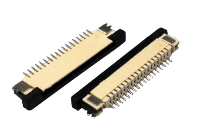 

Разъем FPC Half Coverage Bottom Contact 0.8K-BX-24PWB 24 pin высота 2мм шаг 0,8мм