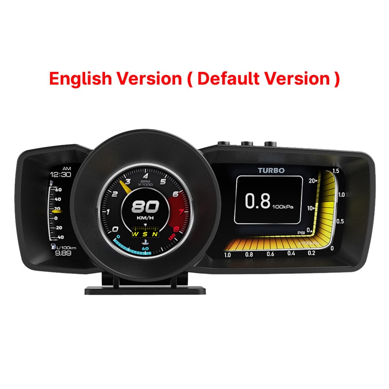 

Vjoy Hawk 3,0 автомобильный HUD многофункциональный дисплей на приборной панели OBD2 + GPS умный Спидометр автоматический датчик система сигнализации Turbo Boost