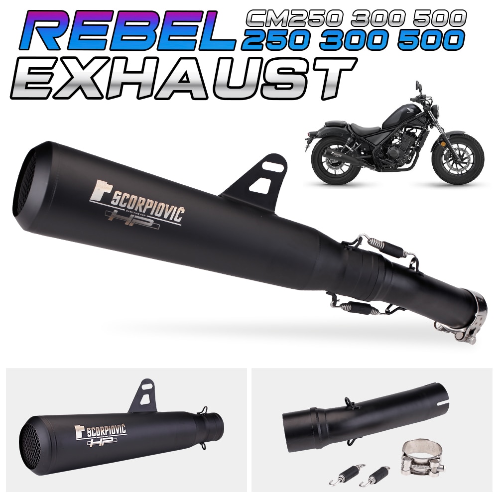

Для honda rebel 500 moto rcross escape moto средней трубы, бесшумный велосипед