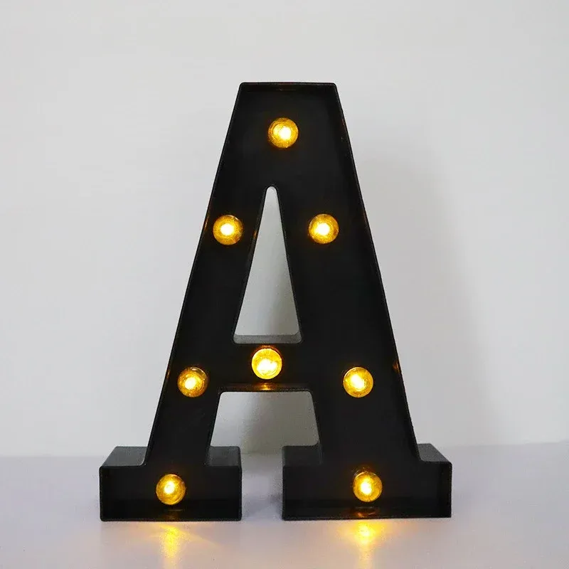 

LED Черный буквенный светильник 26
