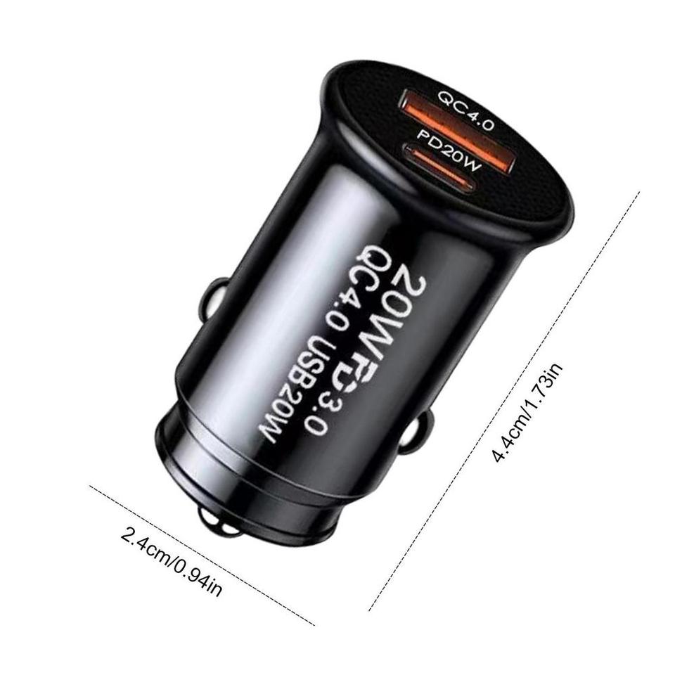 

PD20W автомобильное зарядное устройство с 2 портами USB Type-C QC4.0 блок быстрой зарядки зажигалки разветвитель розетки автомобильные зарядные принадлежности