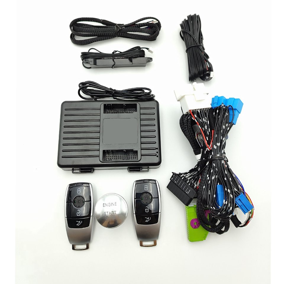 

Для ML GL G A B CLA GLE GLA Добавить двигатель Бесключевой запуск двигателя Дистанционный стартер Система бесключевого доступа Новый умный ключ Автомобильные аксессуары