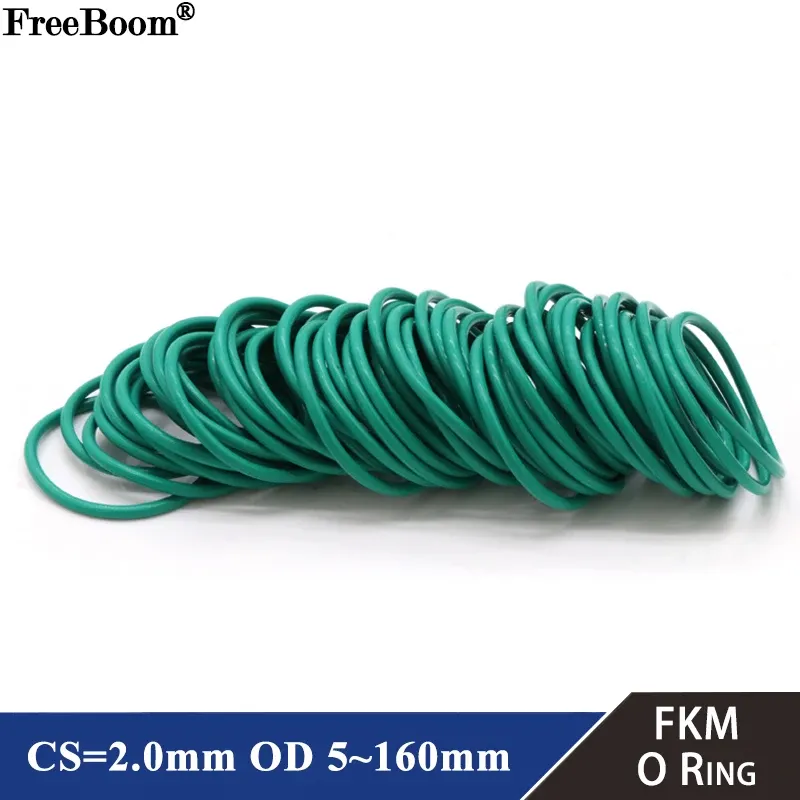 

10 шт. уплотнительное кольцо из фторкаучука зелёного цвета Rubber O Ring 2mm