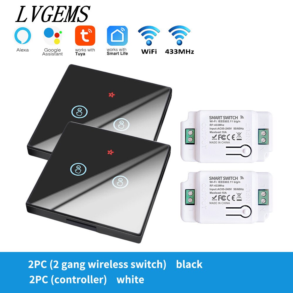 

LVGEMS Умный выключатель Tuya 1/2/3 Gang