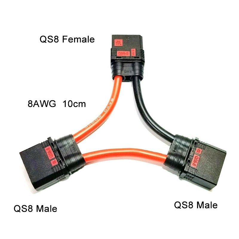 

QS8S к XT90/60 TRX EC5, штекер для защиты от зажигания, мужская и женская модель, кабель-адаптер для самолета, литиевая батарея для машины для защиты растений