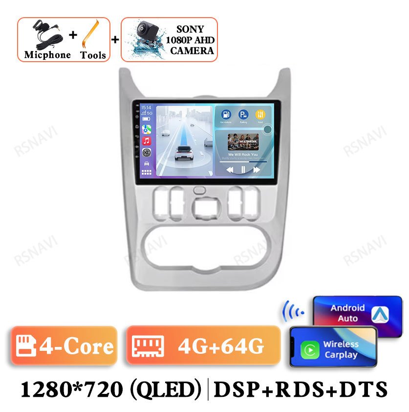 

Android 14 для Renault Logan 1 Sandero 2009-2015 для Dacia Duster 2010-2017 2 DIN GPS 4G LTE головное устройство Viedo плеер стерео