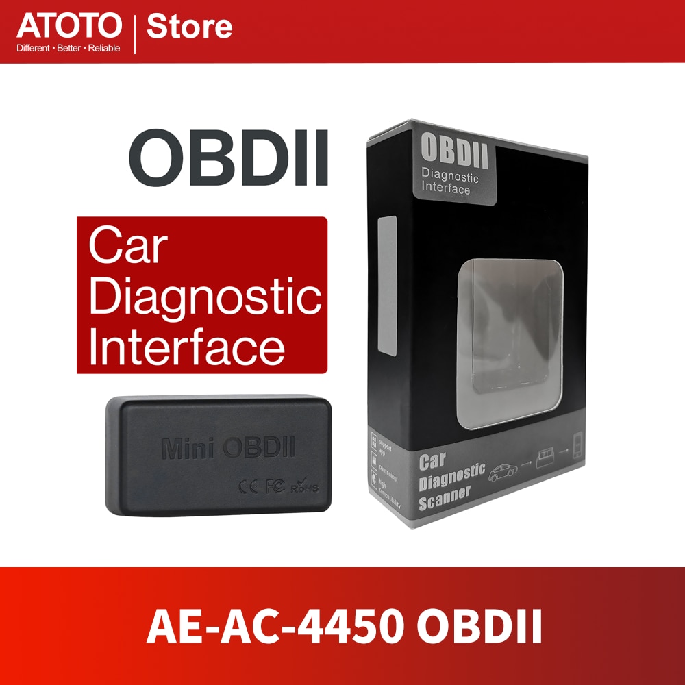 

ATOTO Bluetooth OBDII/OBD2 автомобильный диагностический сканер/сканирующий инструмент для автомобильной стереосистемы серии Android, совместимый с приложением Torque