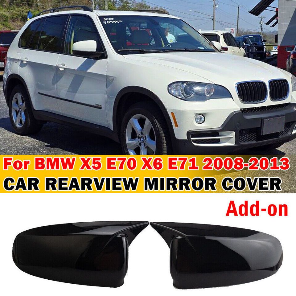 

Для BMW X5 E70 X6 E71 2008-2013 Автомобильная наклейка на боковое зеркало заднего вида, крышка крыла, внешняя дверь, задний вид, накладка из углеродного волокна