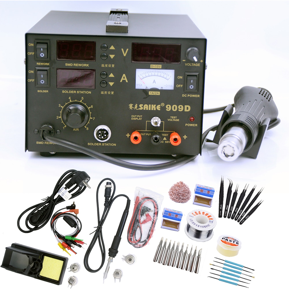 

Паяльная станция SAIKE 909D 3 в 1