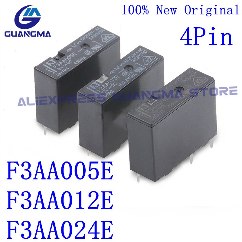

Реле мощности F.T F3AA005E F3AA012E F3AA024E, 4 контакта, группа нормально открытых реле мощности 24 В постоянного тока, 12 В, 5 в постоянного тока, 100% оригинал, 50 шт.
