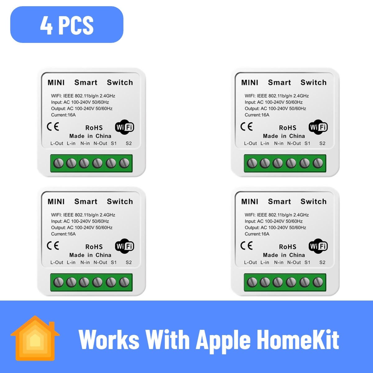 

Умный переключатель HomeKit 16A