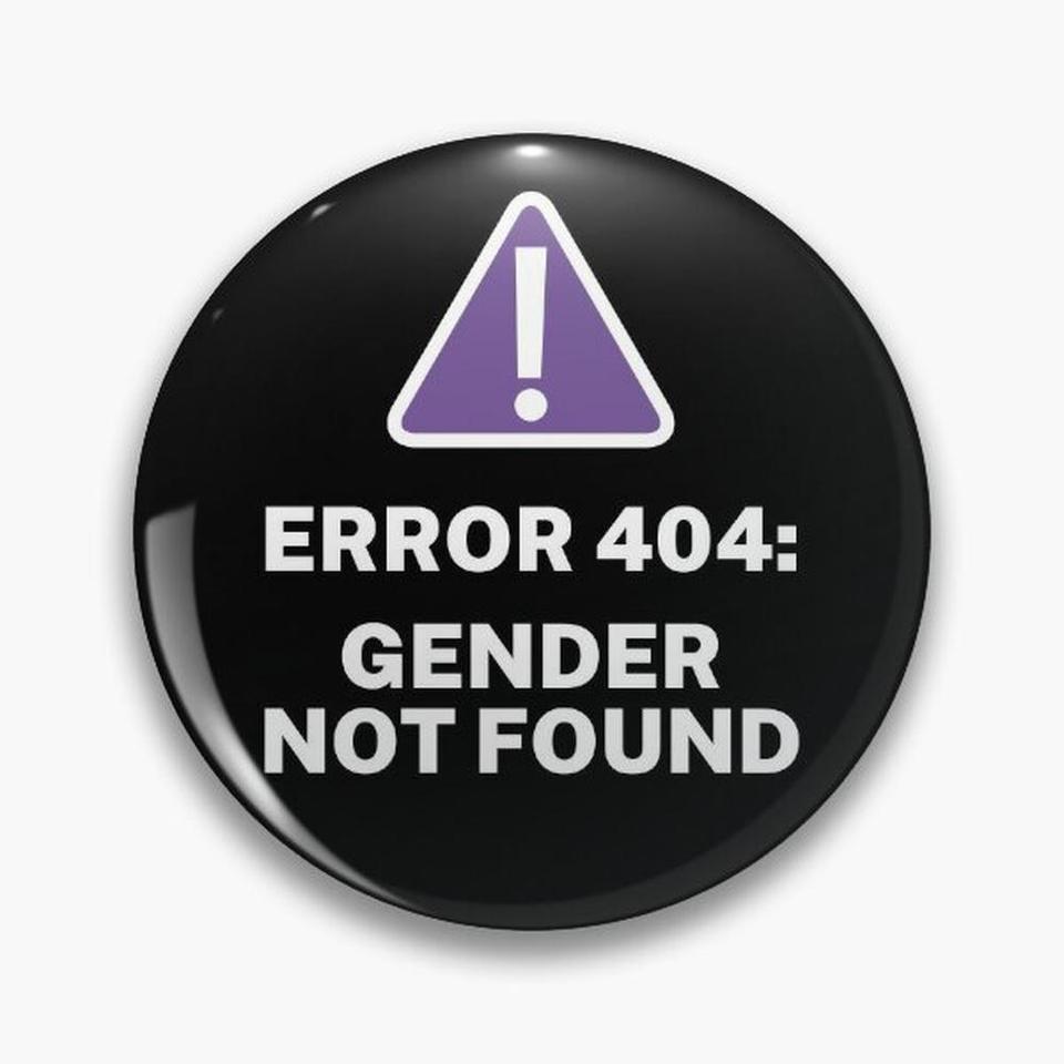 

Мягкая застежка значок "Error 404 Gender Not Found"