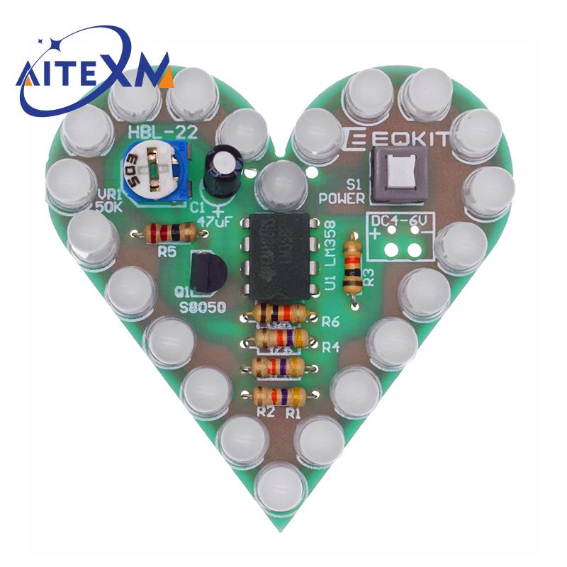 

Дыхательный светодиодный комплект DC 4V-6V DIY Kit Heart Shape