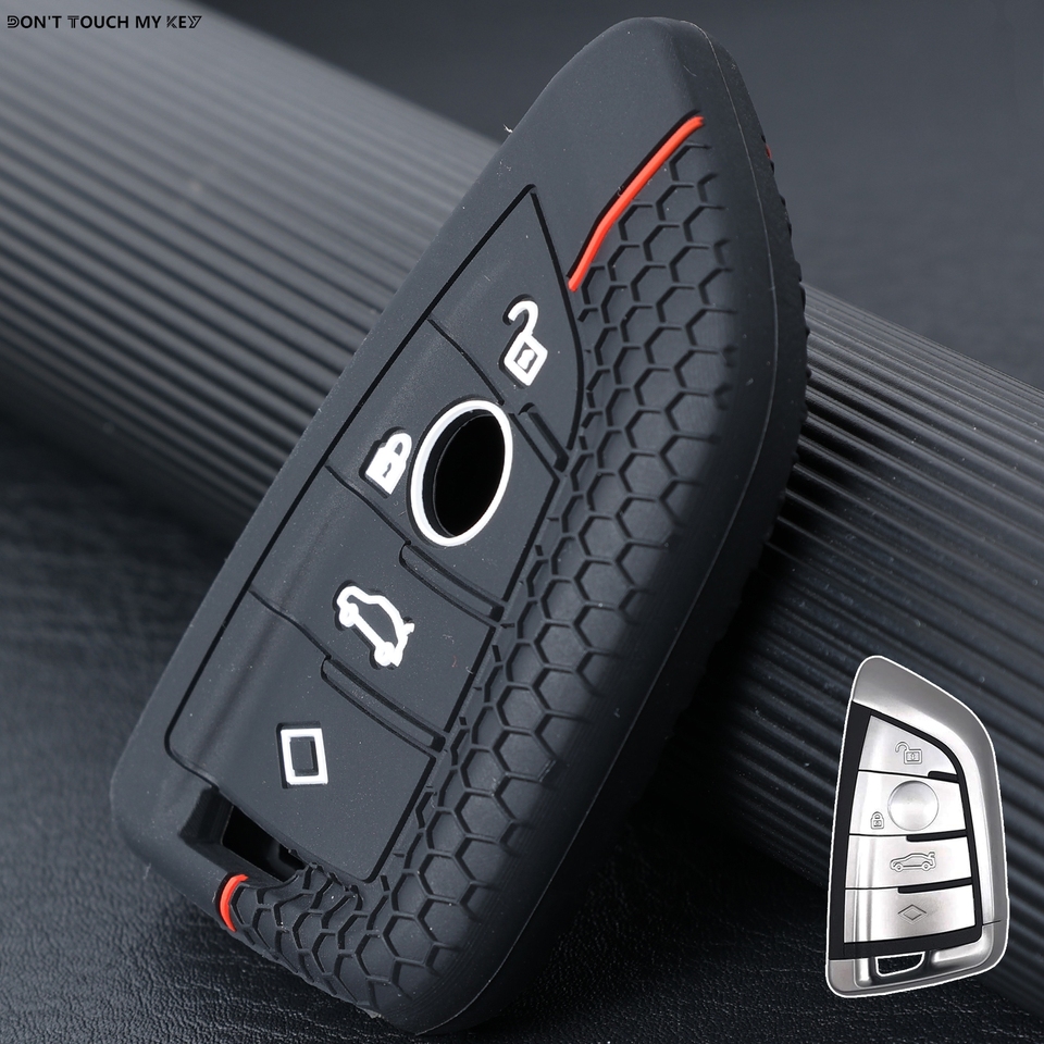 

Для BMW 2 3 5 6 7 серии X1 X2 X3 X5 X6 2023 2022 2021 Пульт дистанционного управления 4-кнопочный силиконовый брелок с кольцом-цепочкой Чехол-держатель Защитный чехол