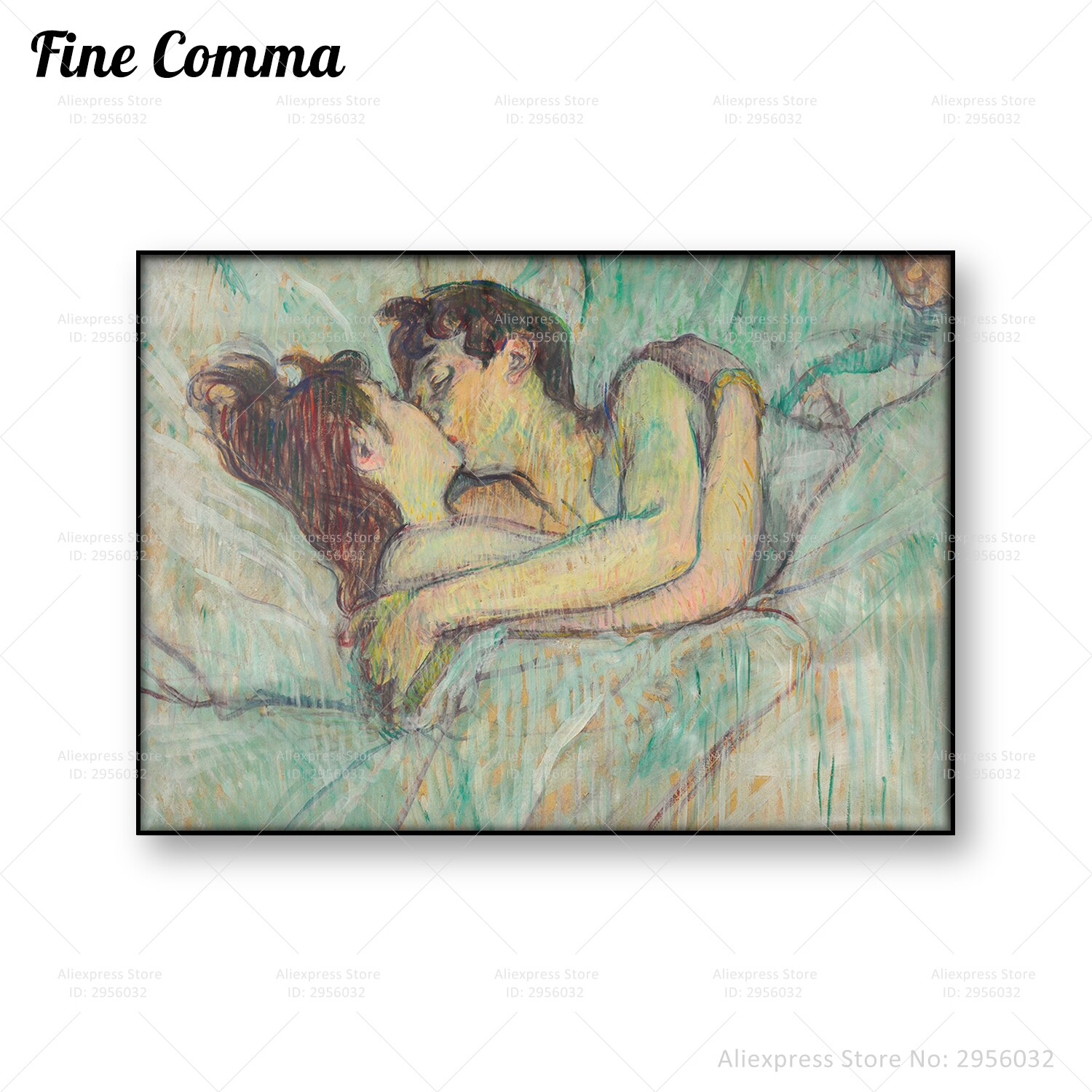 

Репродукция картины "The Kiss in Bed", Fine Comma Style