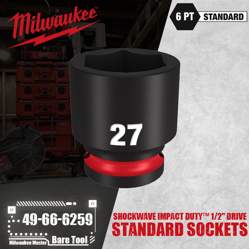

Milwaukee SHOCKWAVE Impact Duty 1/2" Стандартные розетки