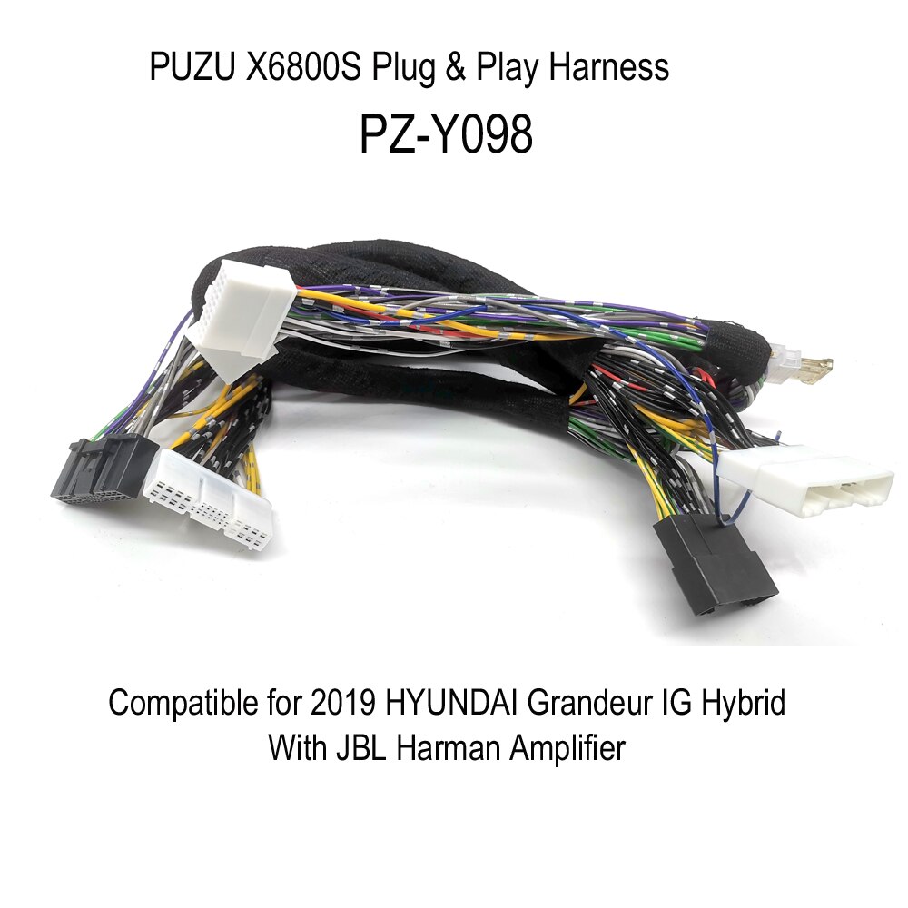 

PUZU PZ-Y098PUZU автомобильный DSP разъем для усилителя & Play жгутовый кабель для HYUNDAI GRANDEUR IG 2019 с усилителем HARMAN