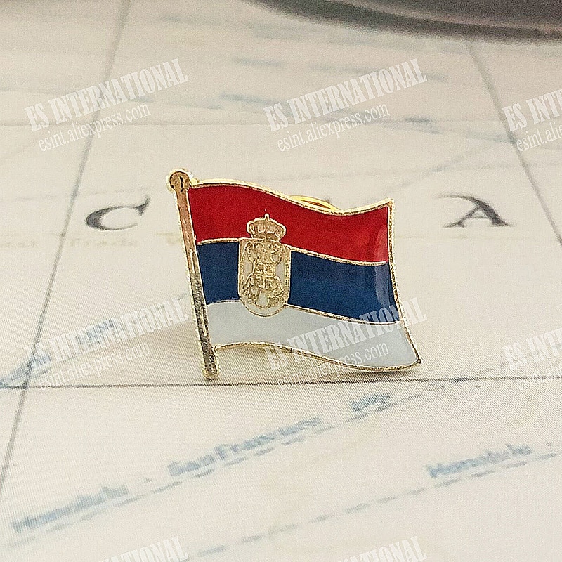 

Эпоксидная брошь флаг Сербии