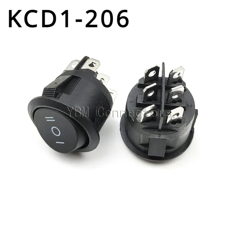 

Кулисные переключатели KCD1-206 пластиковые 23 мм 3 положения 10А 125В 5 шт