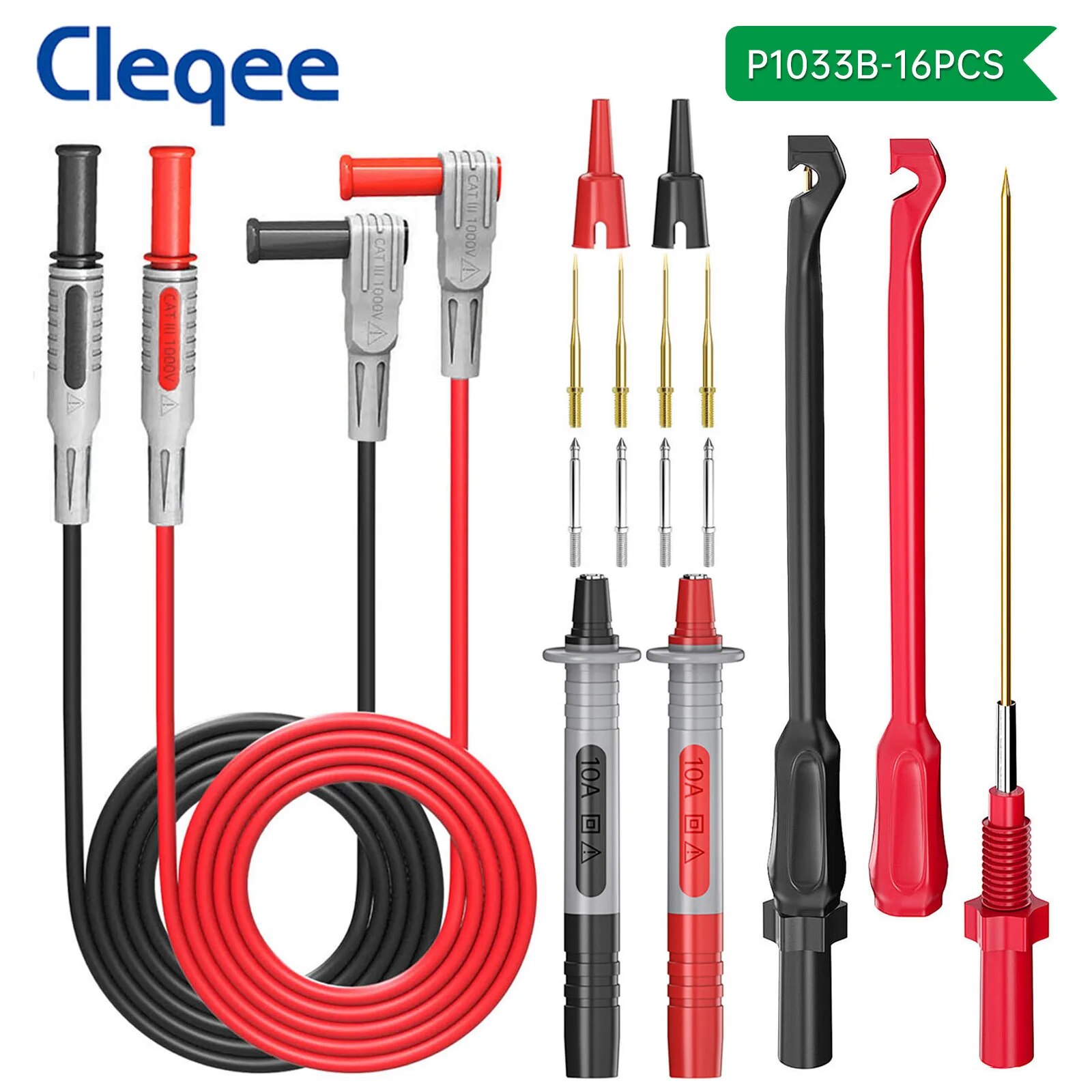 

CLEQEE Cleqee P1033B Тестовые щупы красные/черные