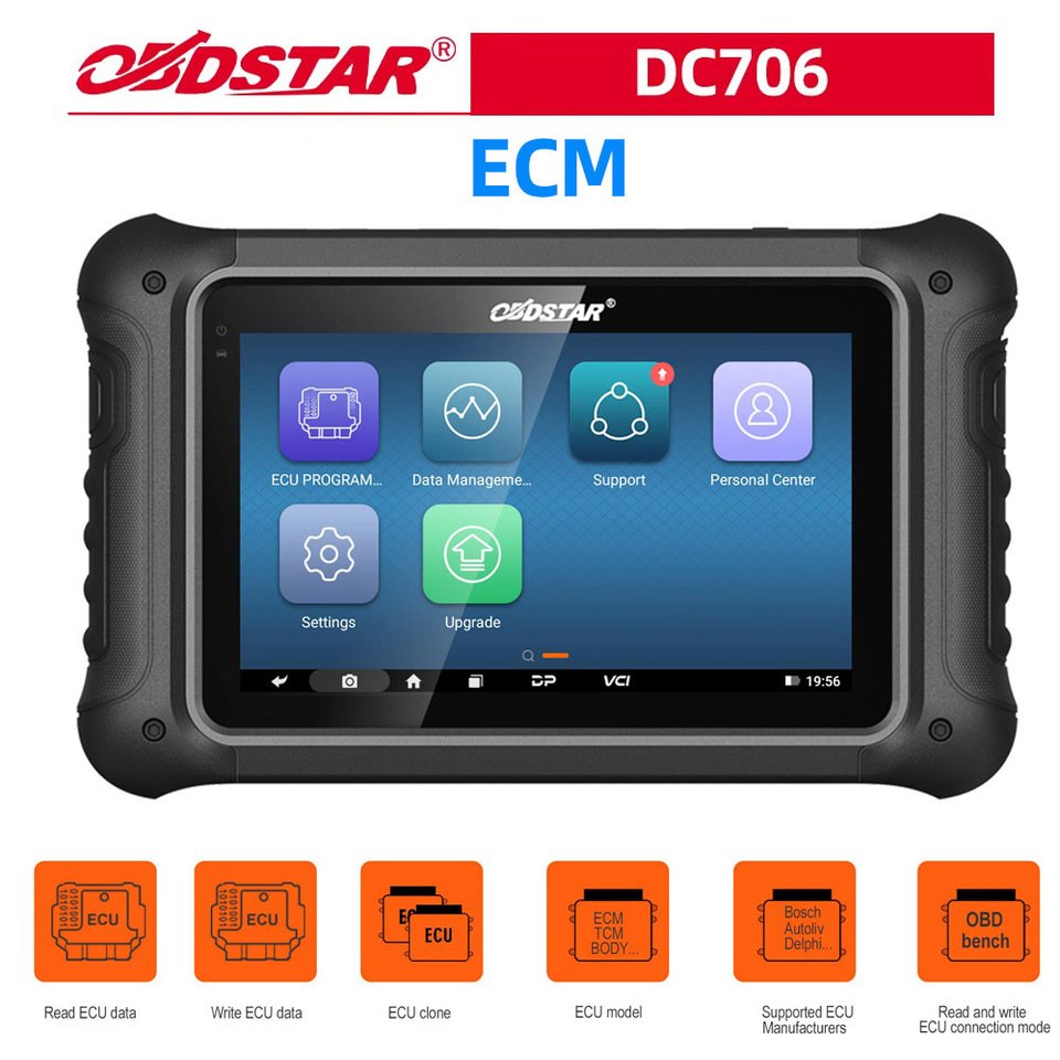 

OBDSTAR DC706 Полная версия P003+ / MP001 дополнительный инструмент ECU для автомобилей и мотоциклов ECM/TCM/BODY Clone от OBD или BENCH