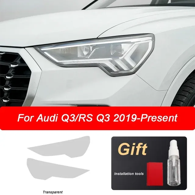 

Для Audi Q3 F3 RSQ3 Sportback 2019, защитная пленка для фар автомобиля, дымчатый черный оттенок, виниловая прозрачная наклейка из ТПУ