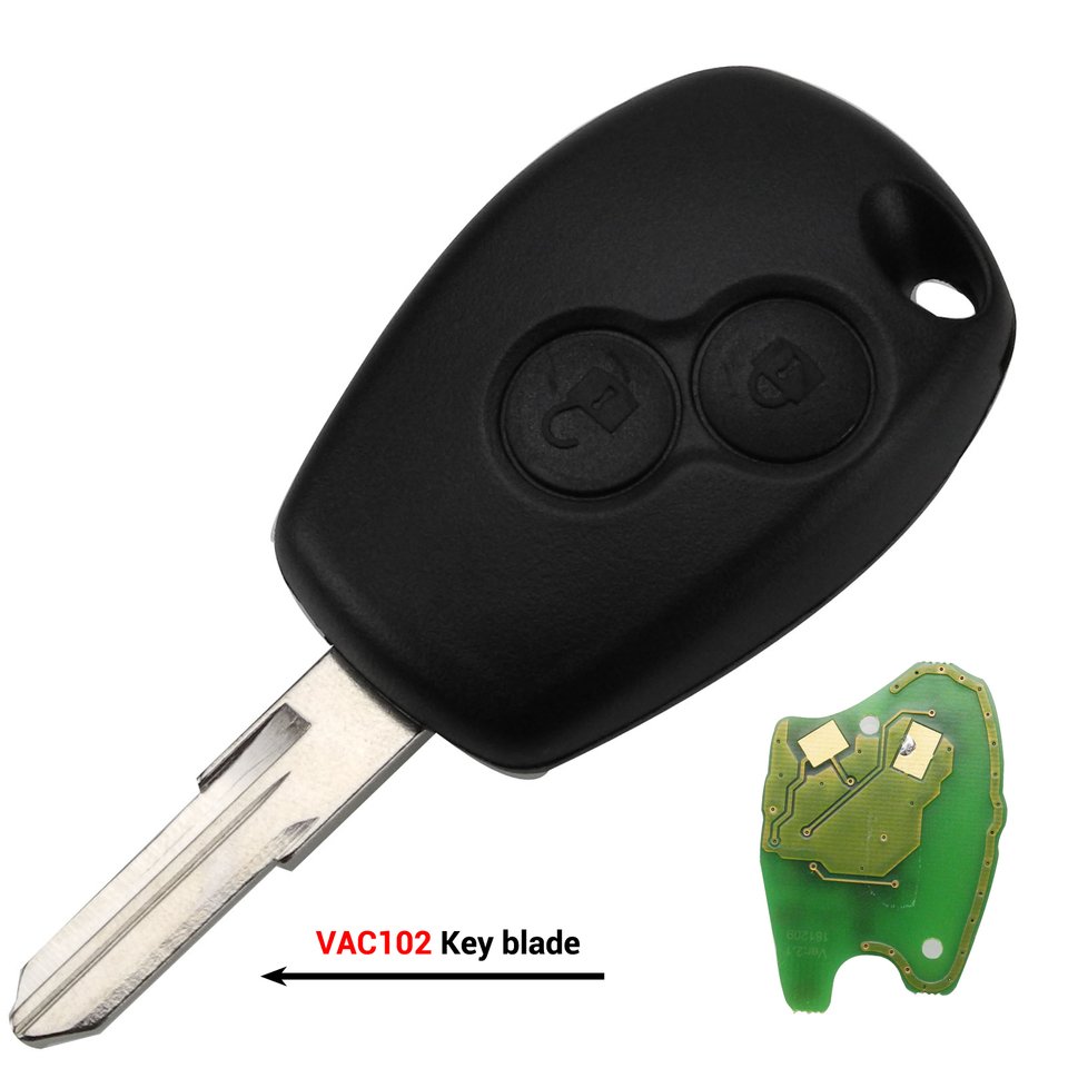 

Jingyuqin дистанционный ключ автомобиля 433 МГц PCF7947 PCF7946 чип для Renault Duster Modus Clio 3 Twingo DACIA Logan Sandero Kangoo 2 кнопки
