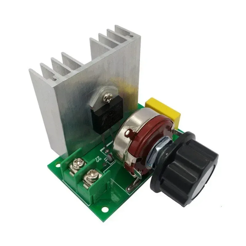 

Регулятор двигателя AC220V/4000W, регулятор напряжения SCR, мощный термостат с затемнением, регулятор скорости двигателя, вентилятор электрической печи